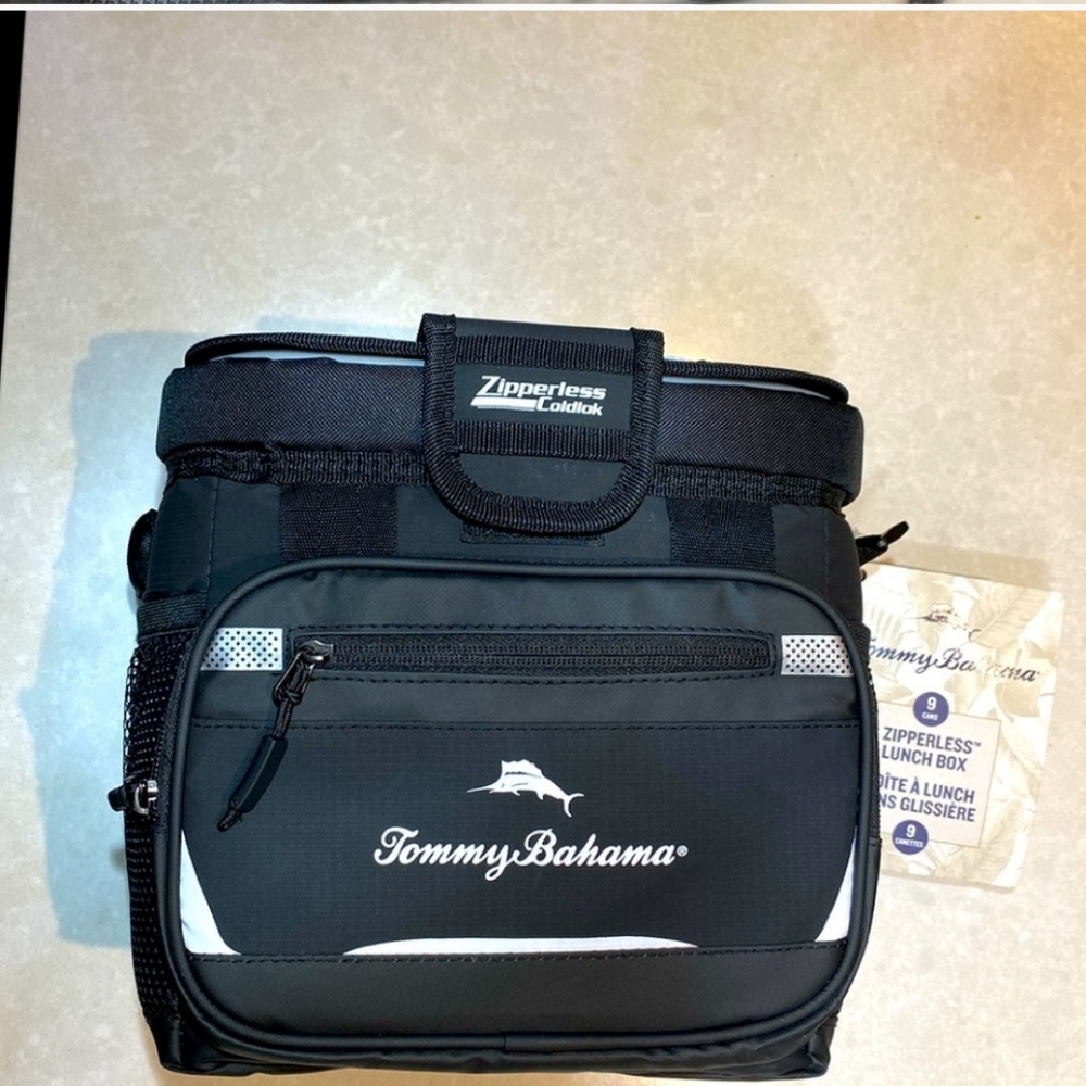 NEW TOMMY BAHAMA Zipperless Lunch Cooler Shoulder Bag 9 Cans Deep Freeze